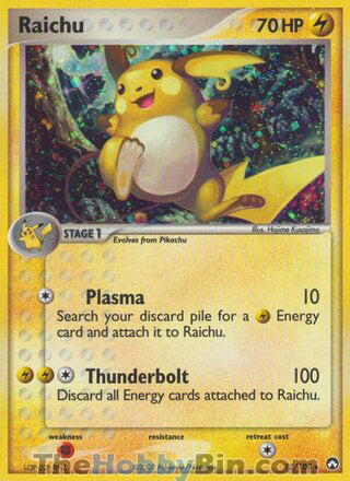Raichu #12/108 Holo Rare - EX Power Keepers Pokemon card