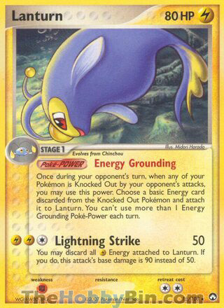 Lanturn #15/108 Rare - EX Power Keepers Pokemon card