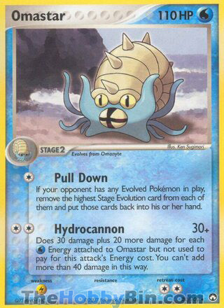 Omastar #20/108 Rare - EX Power Keepers Pokemon card