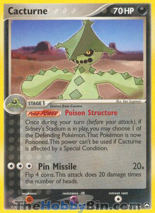 Cacturne #27/108 Uncommon - EX Power Keepers Pokemon card