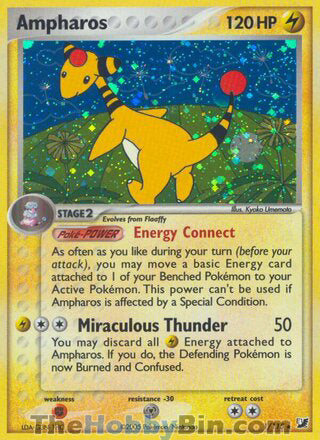 0001 Ampharos Holo Rare Unseen Forces