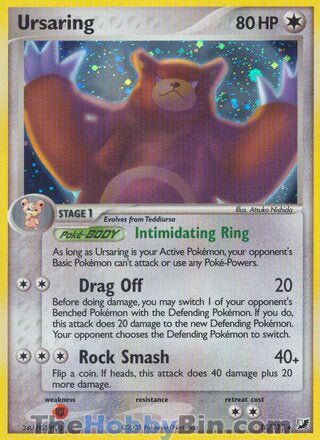 0018 Ursaring Holo Rare Unseen Forces