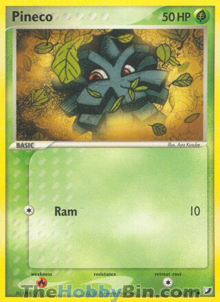 Pineco #66/115 Common - EX Unseen Forces Pokemon card