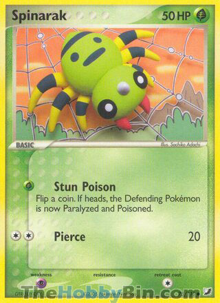 Spinarak #75/115 Common - EX Unseen Forces Pokemon card