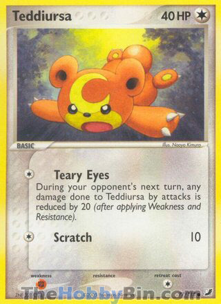 Teddiursa #77/115 Common - EX Unseen Forces Pokemon card