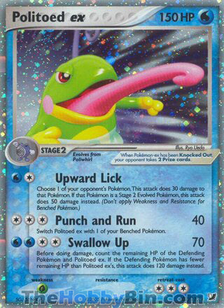 Politoed ex #107/115 Ultra Rare - EX Unseen Forces Pokemon card