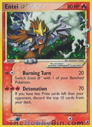 Entei Star EX Unseen Forces Ultra Rare #113/115