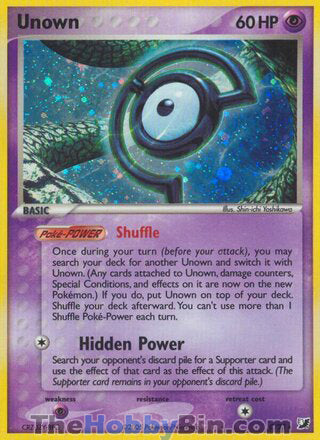 Unown #C/28 Holo Rare - EX Unseen Forces Pokemon card