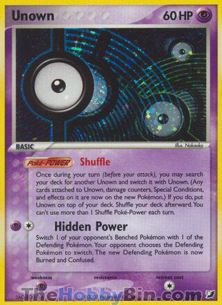 Unown #I/28 Holo Rare - EX Unseen Forces Pokemon card