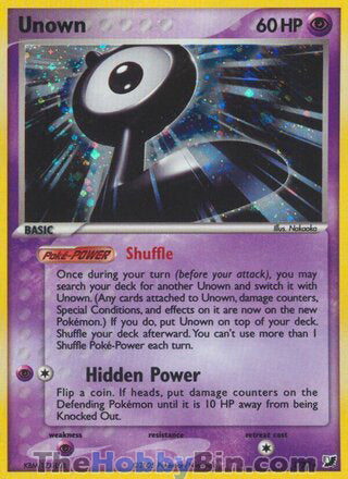 Unown #L/28 Holo Rare - EX Unseen Forces Pokemon card