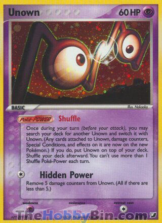 Unown EX Unseen Forces Holo Rare #N/28