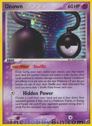 Unown EX Unseen Forces Holo Rare #?/28