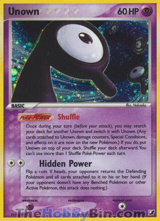 Unown EX Unseen Forces Holo Rare #R/28