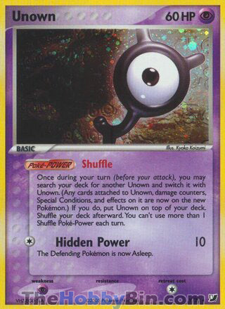 Unown EX Unseen Forces Holo Rare #Y/28