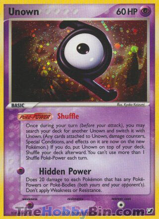 Unown #Z/28 Holo Rare - EX Unseen Forces Pokemon card
