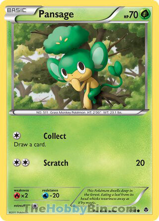 Pansage Emerging Powers Common #1/98