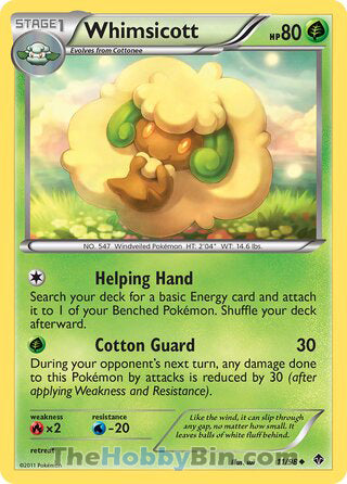 0011 Whimsicott Uncommon Emerging Powers