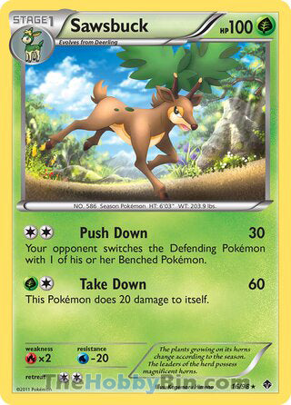 Sawsbuck Emerging Powers Rare #16/98