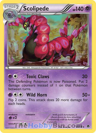 0040 Scolipede Rare Emerging Powers