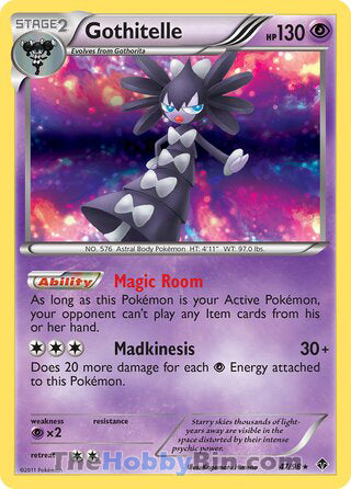 Gothitelle #47/98 Holo Rare - Emerging Powers Pokemon card