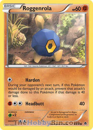 Roggenrola Emerging Powers Common #49/98