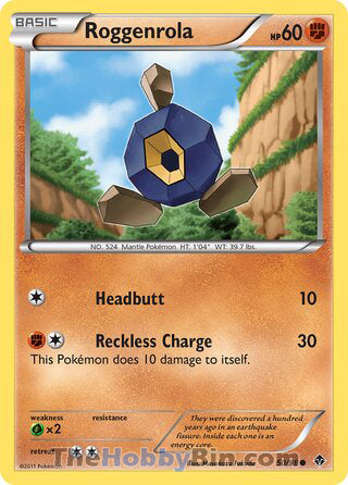 0050 Roggenrola Common Emerging Powers