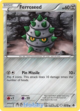 Ferroseed #70/98 Common - Emerging Powers Pokemon card