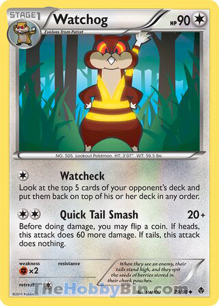 Watchog #79/98 Uncommon - Emerging Powers Pokemon card