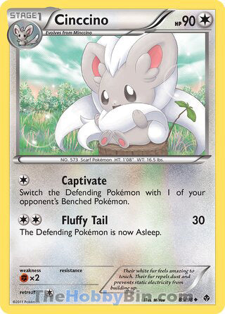 Cinccino #85/98 Uncommon - Emerging Powers Pokemon card