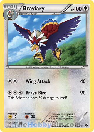 0088 Braviary Holo Rare Emerging Powers