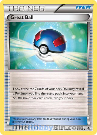 Great Ball #93/98 Uncommon - Emerging Powers Pokemon card