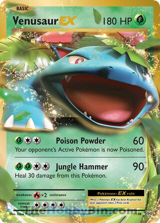 Venusaur EX #1/108 Ultra Rare - Evolutions Pokemon card