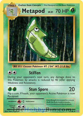 Metapod #4/108 Uncommon - Evolutions Pokemon card