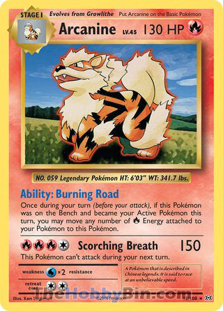 Arcanine #18/108 Rare - Evolutions Pokemon card