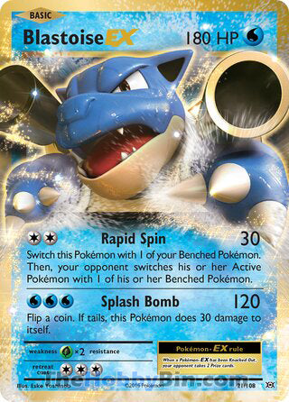 Blastoise EX Evolutions Ultra Rare #21/108