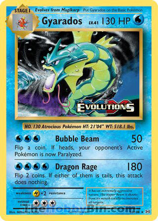 Gyarados #34/108 Holo Rare - Evolutions Pokemon card