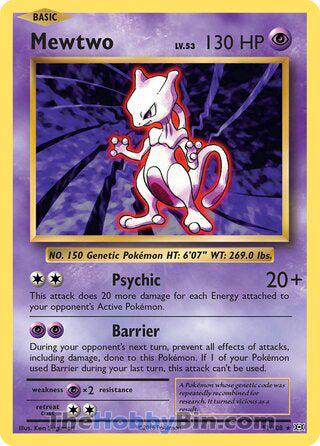 Mewtwo #51/108 Rare - Evolutions Pokemon card