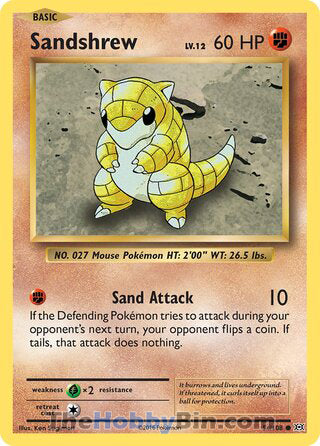 Sandshrew #54/108 Common - Evolutions Pokemon card