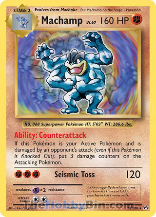 Machamp #59/108 Holo Rare - Evolutions Pokemon card