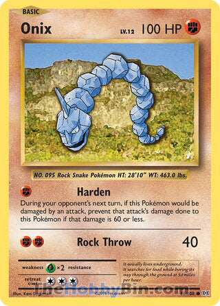Onix #61/108 Common - Evolutions Pokemon card