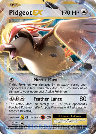Pidgeot EX #64/108 Ultra Rare - Evolutions Pokemon card