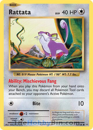 Rattata #66/108 Common - Evolutions Pokemon card
