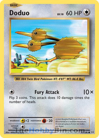 Doduo #69/108 Common - Evolutions Pokemon card