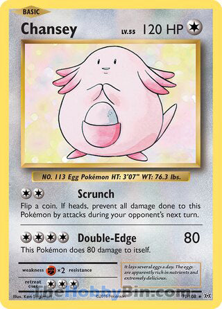Chansey #70/108 Holo Rare - Evolutions Pokemon card