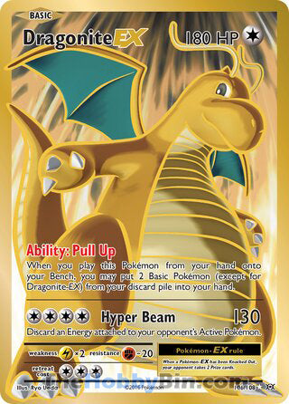 Dragonite EX #106/108 Ultra Rare - Evolutions Pokemon card