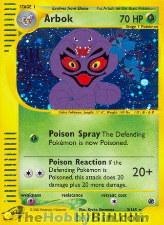 0003 Arbok Holo Rare Expedition