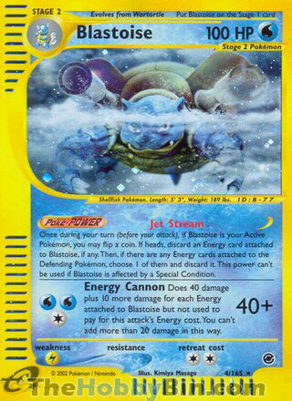 Blastoise Expedition Holo Rare #4/165