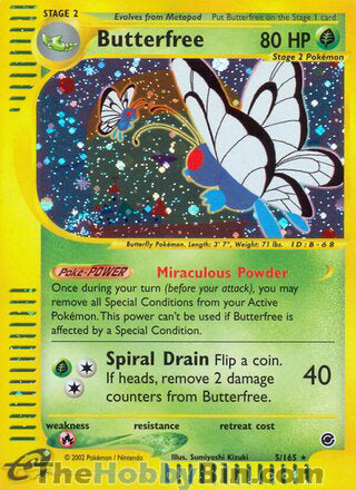 Butterfree Expedition Holo Rare #5/165