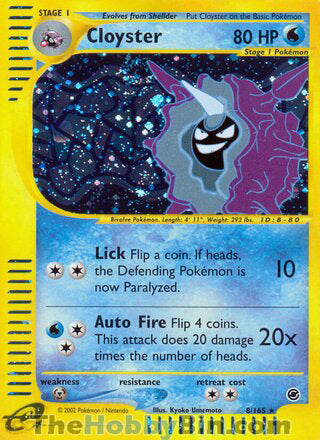 Cloyster Expedition Holo Rare #8/165