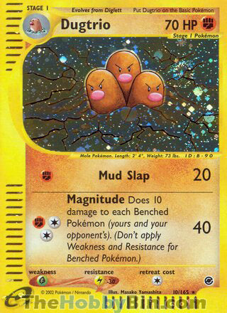 0010 Dugtrio Holo Rare Expedition